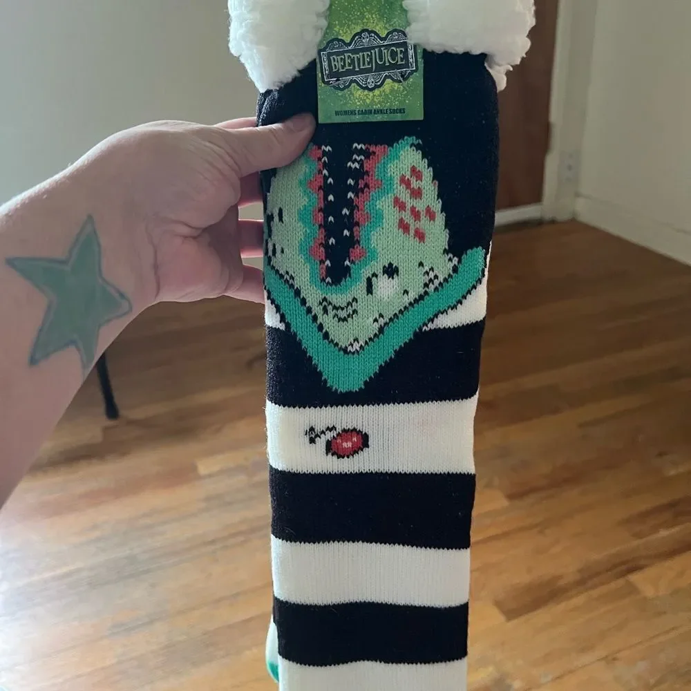 1 LEFT! Beetlejuice SANDWORM Cozy Socks